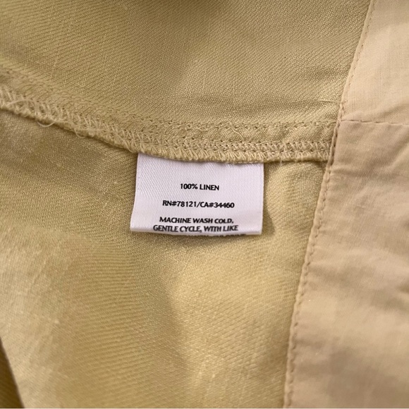 Eileen Fisher Linen Tank Dress Yellow Size Petite Large - Picture 6 of 8